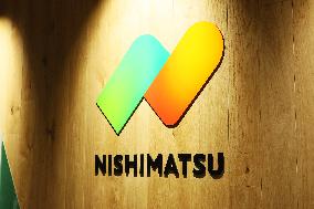 Nishimatsu Construction signboard and logo